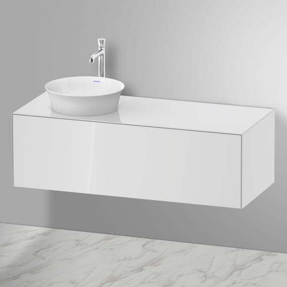 Duravit White Tulip countertop washbasin with vanity unit with 1 pull-out compartment, with interior system in walnut