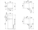 Smeg Fridge Freezer 172x60cm FAB30RBE5