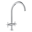 Grohe Atrio two-handle kitchen mixer tap chrome