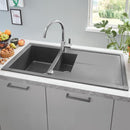 Grohe K400 kitchen sink with half bowl and drainer