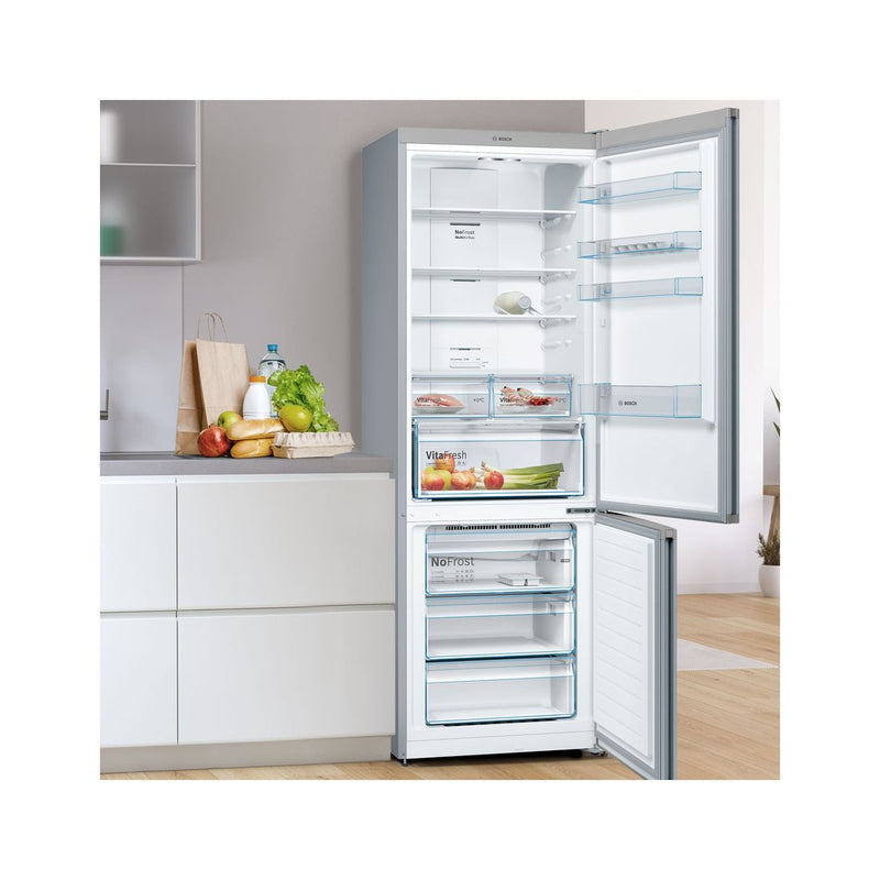 Bosch - Serie | 4 Free-standing Fridge-freezer With Freezer At Bottom 203 x 70 cm Inox-look KGN49XLEA