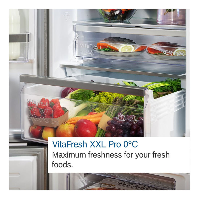 Bosch - Serie | 4 Free-standing Fridge-freezer With Freezer At Bottom 193 x 70 cm Inox-look KGN56XLEA