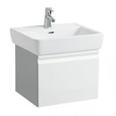 LAUFEN Pro A washbasin with vanity unit with 1 pull-out compartment white