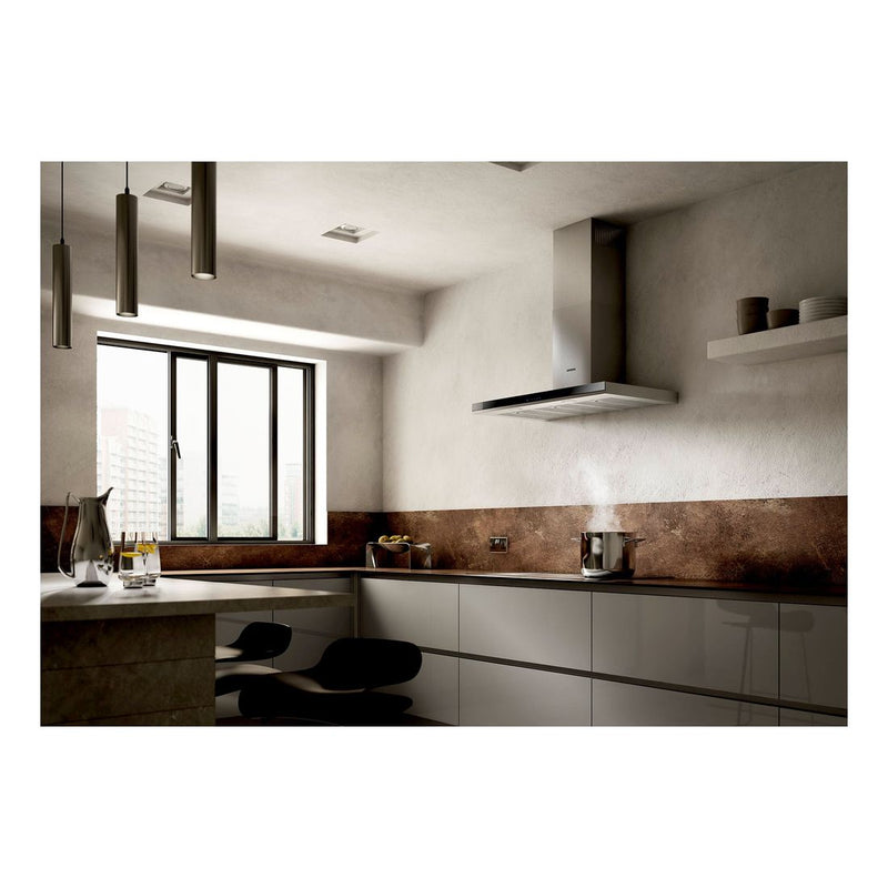 Siemens - IQ300 Wall-mounted Cooker Hood 90 cm Stainless Steel LC97BHM50B 