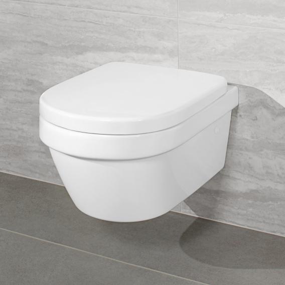 Villeroy & Boch Architectura combi pack wall-mounted washdown toilet, open flush rim, DirectFlush