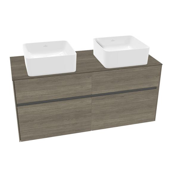 Villeroy & Boch Collaro vanity unit with 4 pull-out compartments for 2 countertop washbasins