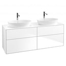 Villeroy & Boch Finion vanity unit for 2 countertop washbasins with 4 pull-out compartments