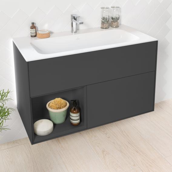 Villeroy & Boch Finion vanity unit with 2 pull-out compartments, rack element left