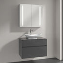 Villeroy & Boch My Nature countertop washbasin with Embrace vanity unit and My View 14 mirror cabinet