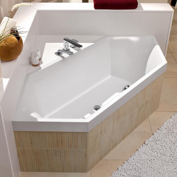Villeroy & Boch Squaro Slim Line hexagonal bath, built-in white