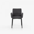 LIGNE ROSET CHAIR WITH ARMS BLACK STAINED BEECH BASE BENDCHAIR