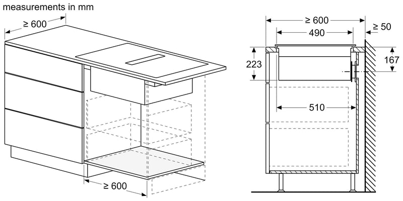 Bosch - Series 4 Induction hob with integrated ventilation system 80 cm surface mount without frame PVS811B16E