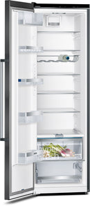 西門子 - IQ500 獨立式冰箱 186 x 60 公分黑色不鏽鋼 KS36VAXEP