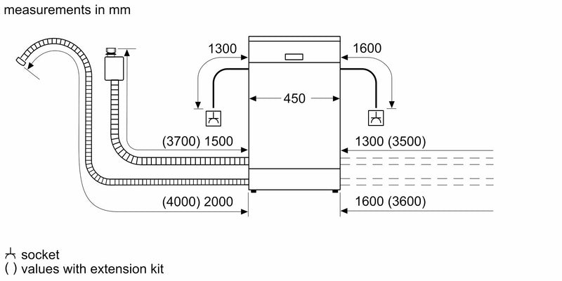 Bosch - 系列 4 完全整合洗碗機 45 公分 SPV4EMX25G