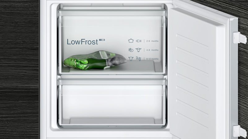 Siemens - iQ100 Built-in fridge-freezer with freezer at bottom 177.2 x 54.1 cm sliding hinge KI87VNSE0G