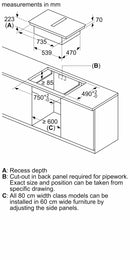 Siemens - iQ300 Induction hob with integrated ventilation system 80 cm surface mount without frame ED811BS16E