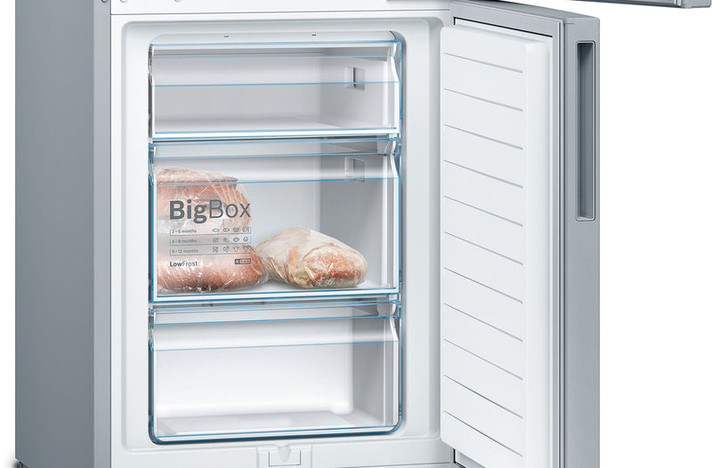 Bosch - Serie | 4 Free-standing Fridge-freezer With Freezer At Bottom 176 x 60 cm Inox-look KGV33VLEAG