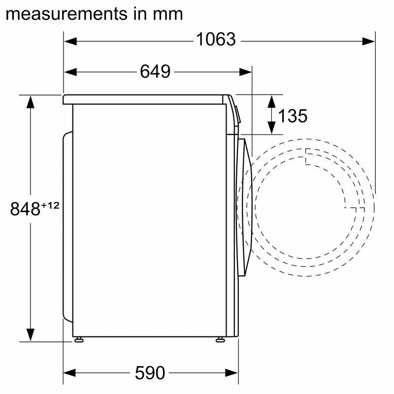 Bosch - Series 4 Washer dryer 8/5 kg 1400 rpm WNA134U8GB