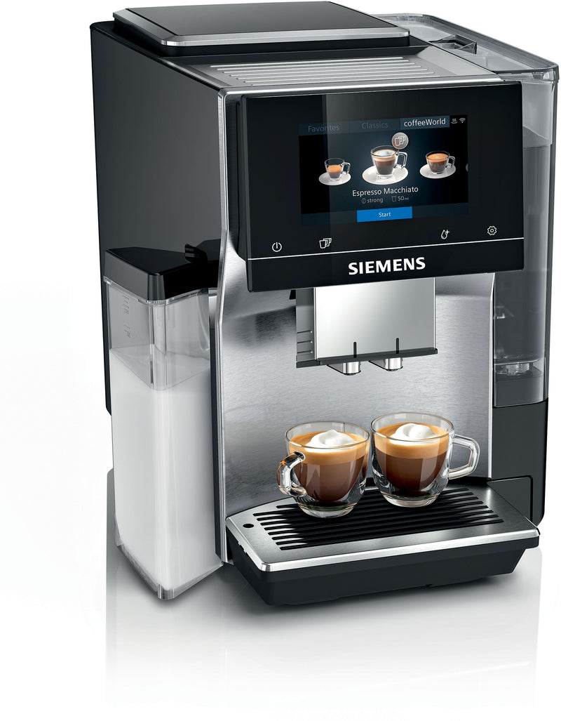 Siemens - Fully automatic coffee machine EQ700 integral Stainless steel, Removable water tank TQ707GB3