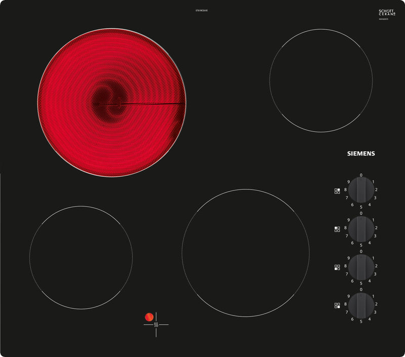 Siemens - iQ100 Electric hob 60 cm Black, ET61RCEA1E