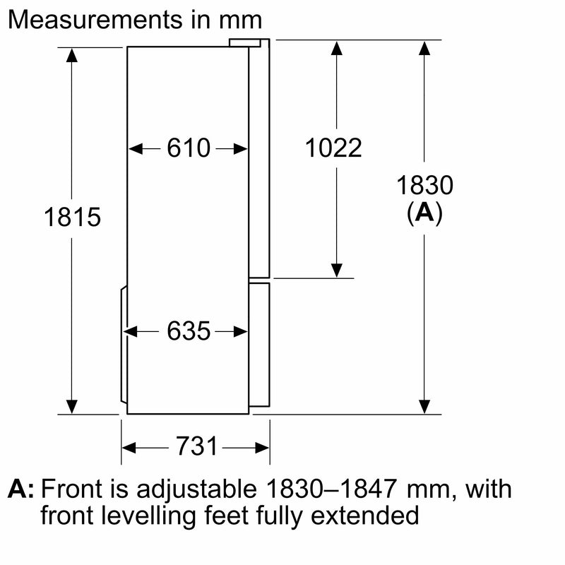 Bosch - 系列 6 法式對開門冷凍櫃，多門 183 x 90.5 公分 拉絲鋼防指紋 KFD96APEA