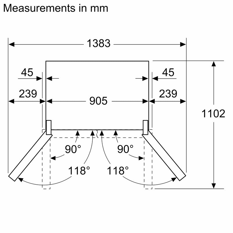 Bosch - 系列 6 法式對開門冷凍櫃，多門 183 x 90.5 公分 拉絲鋼防指紋 KFD96APEA