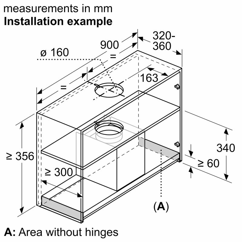 西門子 - iQ500 整合式設計煙罩 90 公分透明玻璃黑色印刷 LJ97BAM60B