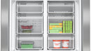 Bosch - Series 4 French door bottom freezer, multi door 183 x 90.5 cm Brushed steel anti-fingerprint KFN96APEAG