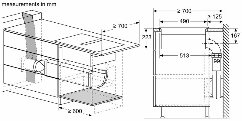 Bosch - Series 4 Induction hob with integrated ventilation system 80 cm surface mount without frame PVS811B16E