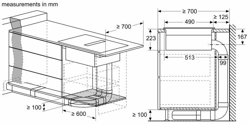 Bosch - Series 4 Induction hob with integrated ventilation system 80 cm surface mount without frame PVS811B16E