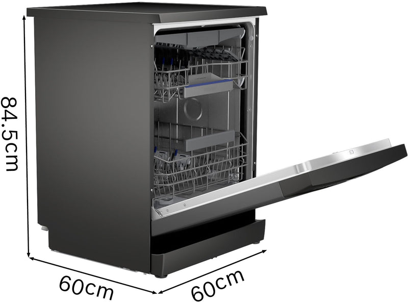 西門子 - IQ300 獨立式洗碗機 60 公分 黑色不鏽鋼 SN23EC14CG