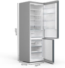 博世-系列| 4 獨立式冰箱，冷凍室位於底部 203 x 70 公分 不鏽鋼外觀 KGN49XLEA