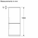 Bosch - Series 4 Free-standing fridge-freezer with freezer at bottom 186 x 60 cm Stainless steel look KGN362LDFG