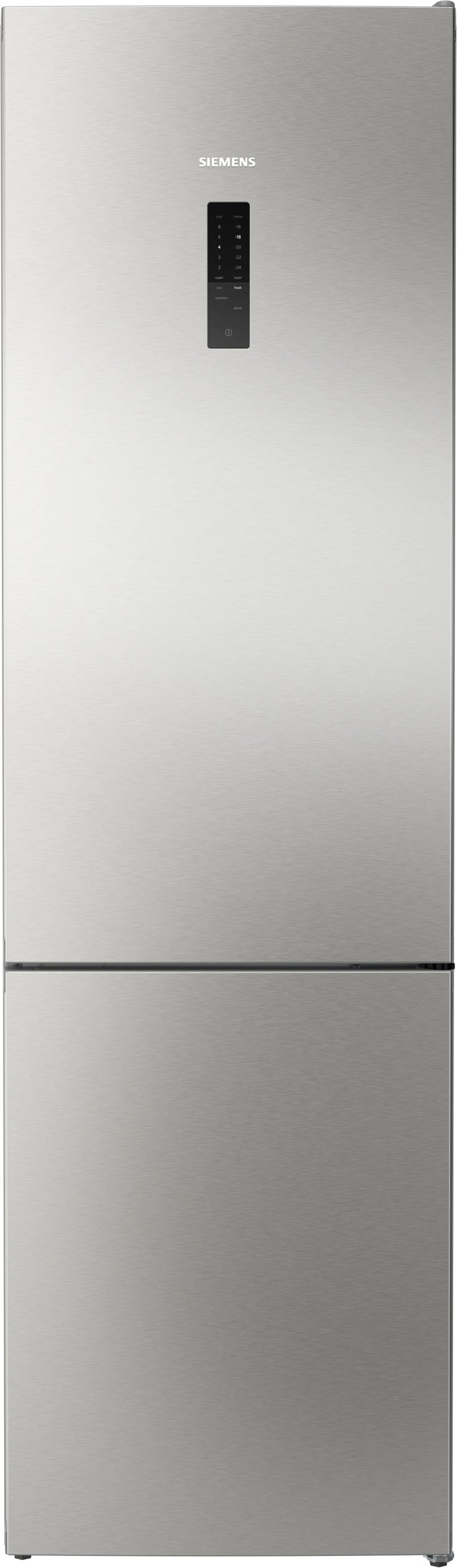 Siemens - iQ300 Free-standing fridge-freezer with freezer at bottom 203 x 60 cm Brushed steel anti-fingerprint KG39NXIBF