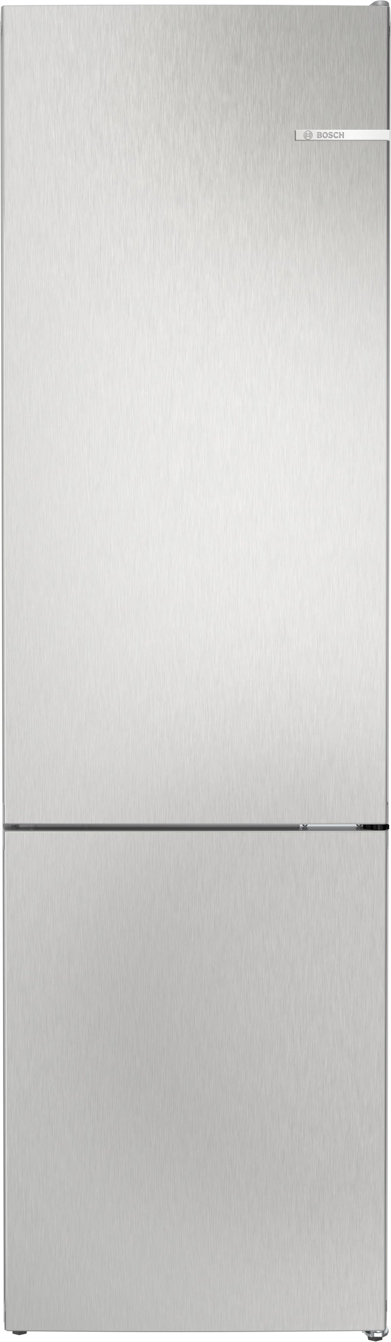 Bosch - Series 4 Free-standing fridge-freezer with freezer at bottom 203 x 60 cm Stainless steel look KGN392LDFG