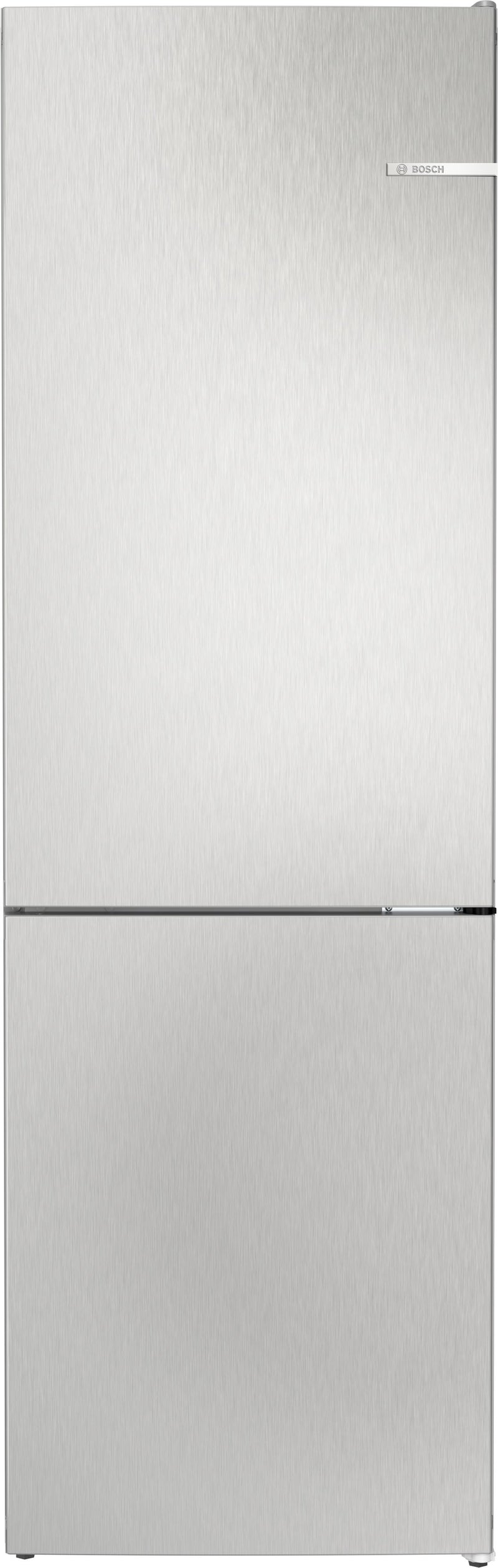 Bosch - Series 4 Free-standing fridge-freezer with freezer at bottom 186 x 60 cm Stainless steel look KGN362LDFG