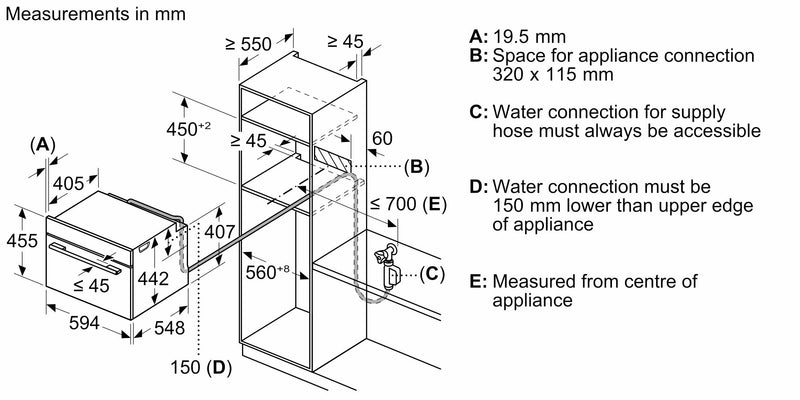 西門子 - iQ700 內建緊湊型烤箱，帶蒸汽功能 60 x 45 公分 黑色 - CS958GDD1