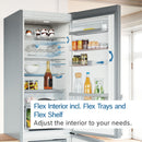 Bosch - Series 6 Free-standing fridge-freezer with freezer at bottom 203 x 60 cm Brushed steel anti-fingerprint KGN39AIAT
