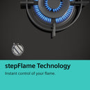 Siemens - IQ500 Gas Hob 75 cm Tempered Glass, Black EP7A6QB90