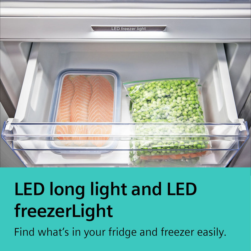 Siemens - iQ500 Built-in fridge-freezer with freezer at bottom 193.5 x 70.8 cm soft close flat hinge KB96NADD0G