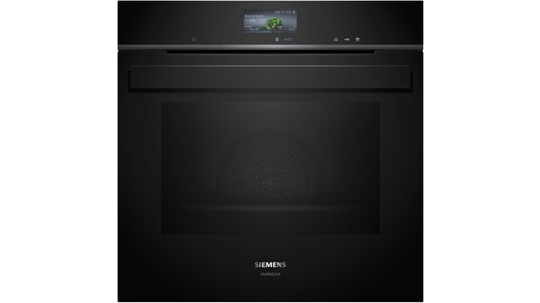 Siemens - iQ700 Built-in oven with steam function 60 x 60 cm Black - HS956GCB1B
