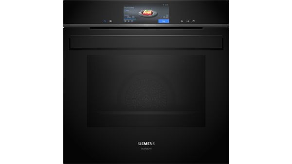 Siemens - iQ700 Built-in oven with steam function 60 x 60 cm Black - HS958KDB1