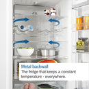Bosch - Series 6 Free-standing fridge-freezer with freezer at bottom 203 x 60 cm Brushed steel anti-fingerprint KGN39AIAT