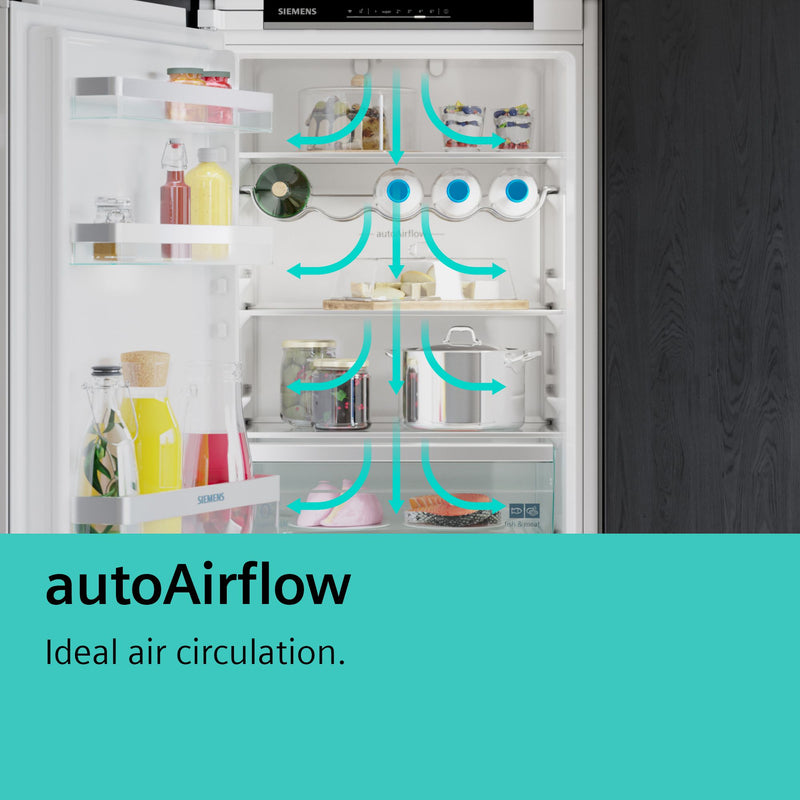 Siemens - IQ300 Built-in Fridge-freezer With Freezer At Bottom 177.2 x 54.1 cm Flat Hinge KI86VVFE0G