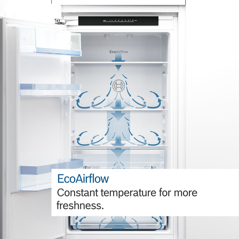 Bosch - Series 4 Built-in fridge-freezer with freezer at bottom 193.5 x 55.8 cm flat hinge KIN96VFD0