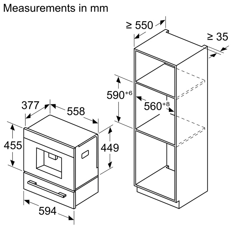 Bosch - 系列 8 內建全自動咖啡機 黑色 CTL7181B0