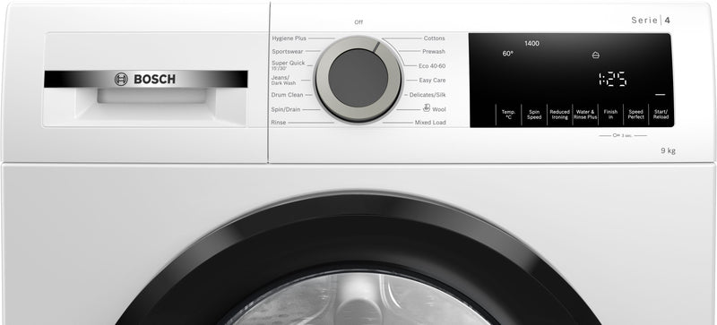 Bosch - Series 4 Washing machine, front loader 9 kg 1400 rpm WGG04409GB