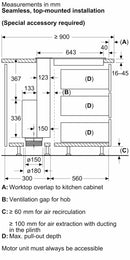 Siemens - IQ700 Downdraft Hood 80 cm Clear Glass LD88WMM66B