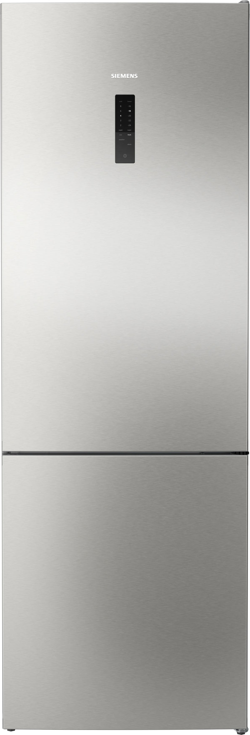 Siemens - iQ300 Free-standing fridge-freezer with freezer at bottom 203 x 70 cm Brushed steel anti-fingerprint KG49NXIDF