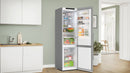 Bosch - Series 6 Free-standing fridge-freezer with freezer at bottom 203 x 60 cm Brushed steel anti-fingerprint KGN39AIAT